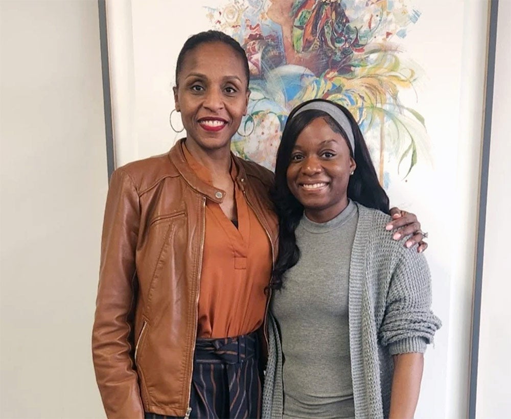 Keisha with her mentor, LaRonda Haller, senior vice president of Health Equity & Human Impact, Trinity Health