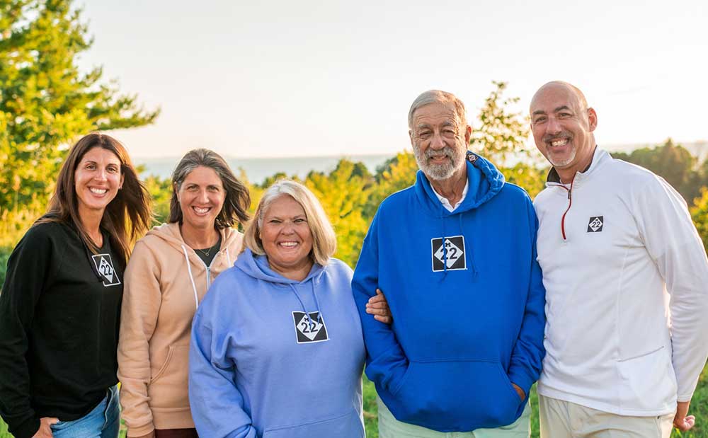 The Zipser family all together, shown with the daughters, Ann, Mike and Shawn.