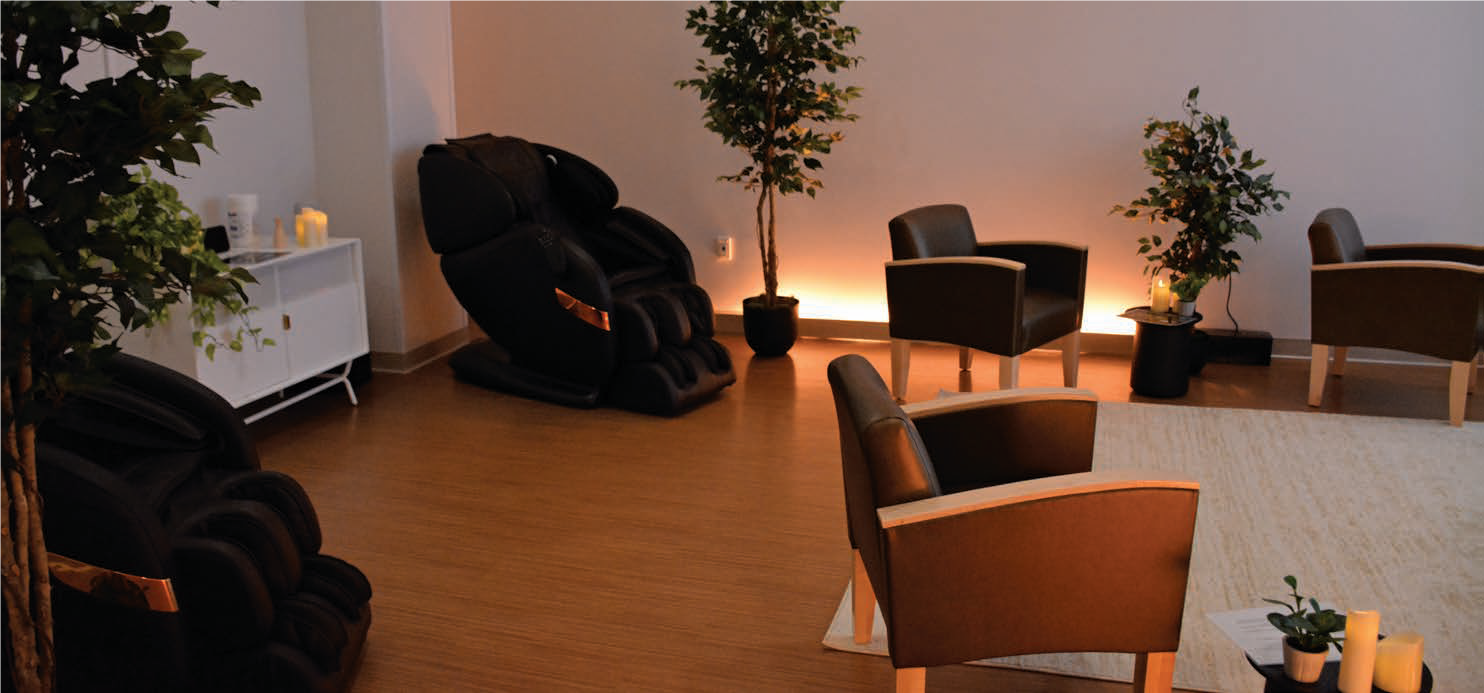 Zen room designed for a sense of safety, calm thinking and empowerment