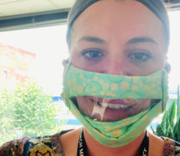 Serving TogetherImage: Window to Better Communications New Face Coverings at Pittsburgh Mercy