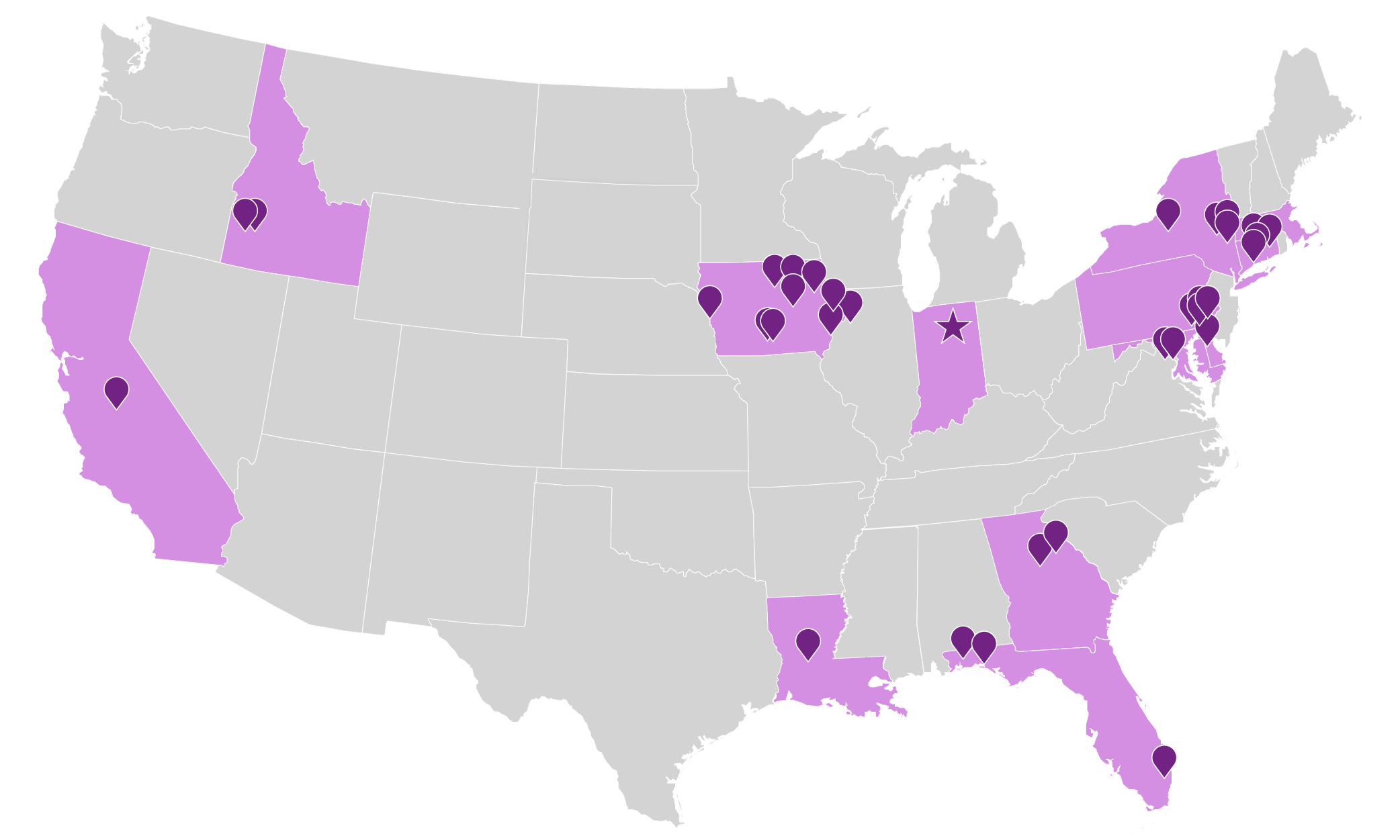 Non-Routed DISC Ministries Map